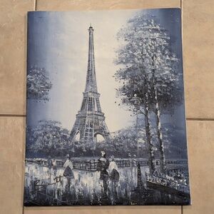 Eiffel Tower Paris Oil Painting On Canvas Signed By Artist